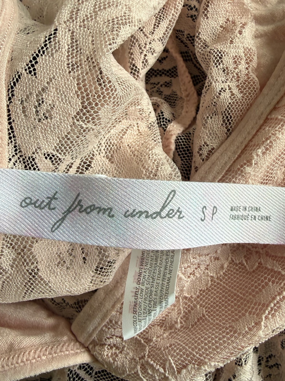 Urban Outfitters Out From Under Pink Lace Bralette Crop Cami Top Strappy Detail - Picture 4 of 7